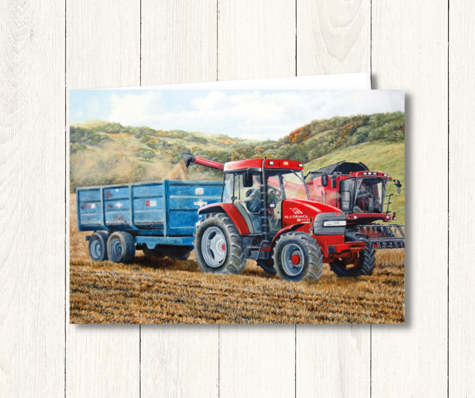McCormick Tractor Birthday Card | Harvesting Greeting Card