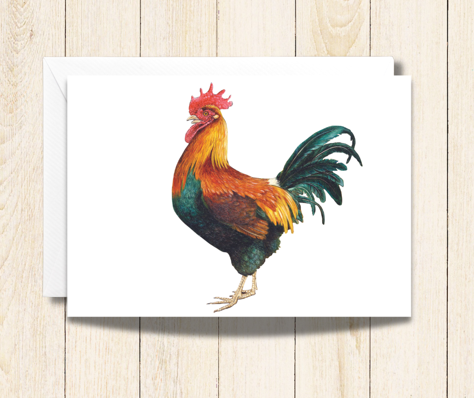 Mini Gift Card of a Rooster