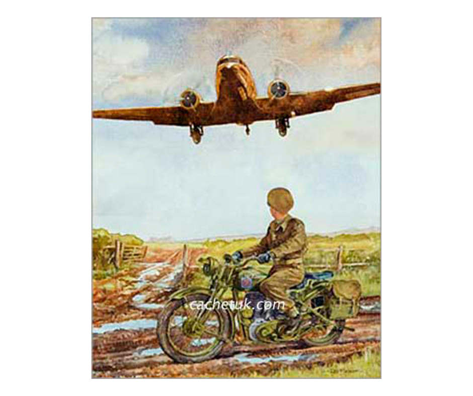 Picture of a BSA M-20 Motorcycle, limited edition print size 250 x 310 (mm)