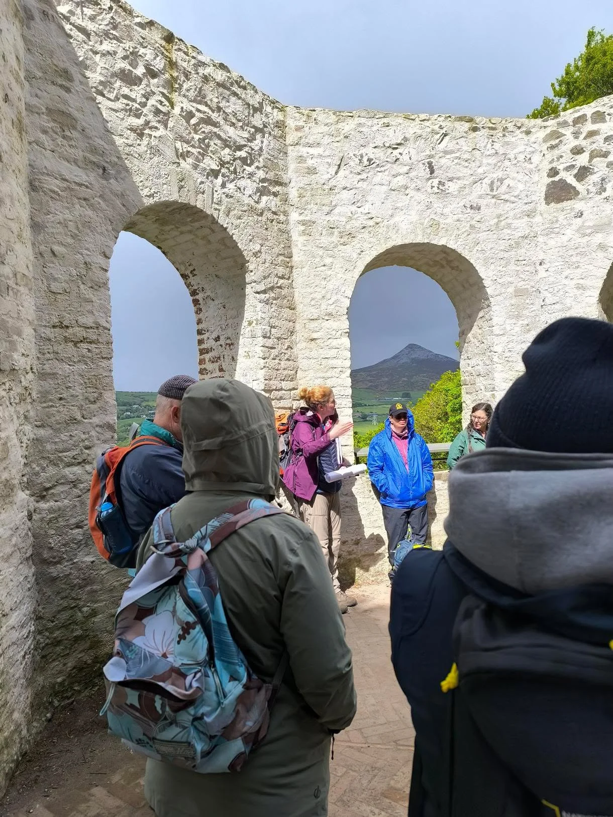 people attending a walk in glen of the downs 