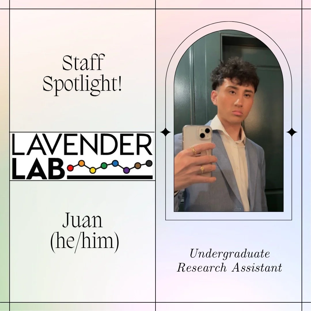 🌈 Meet one of our new Undergraduate RAs, Juan!

Juan is a sophomore at UMD. He is majoring in psychology and is interested in adolescents of immigrant families. He specifically wants to research how cultural expectations and social media affect fami