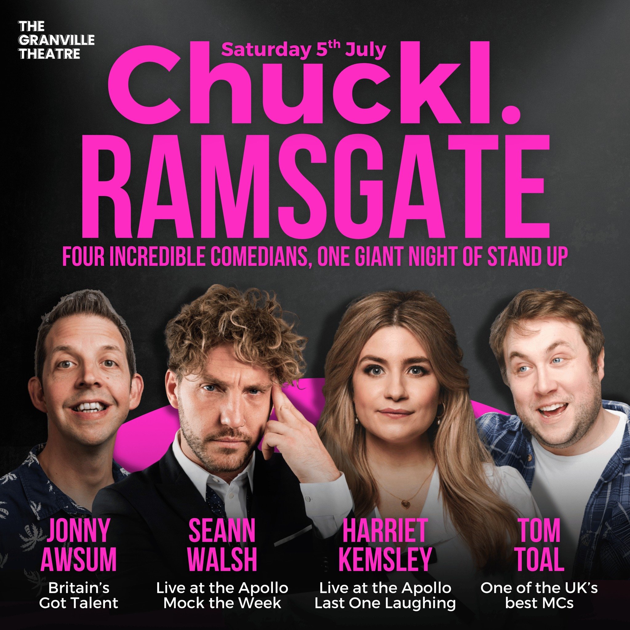 ⏰ Not long to go until the next instalment of 'Ramsgate Comedy Club' comes to The Granville Theatre! ⏰

We love being able to collaborate with Chuckl. to bring you the best in live entertainment, and comedy is well and truly alive in Ramsgate!

🎟 Bo