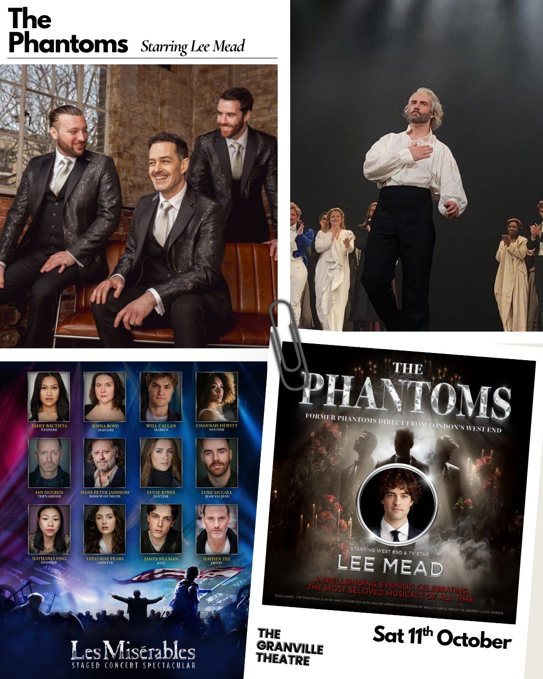 📰 BREAKING NEWS 📰

Luke Mccall (Star of Phantom of The Opera, Les Miserables, Love Never Dies and much more) will be heading on the Arena tour of Les Miserables as Jean Valjean!

🥀 Luke will be coming to The Granville Theatre THIS October as part 