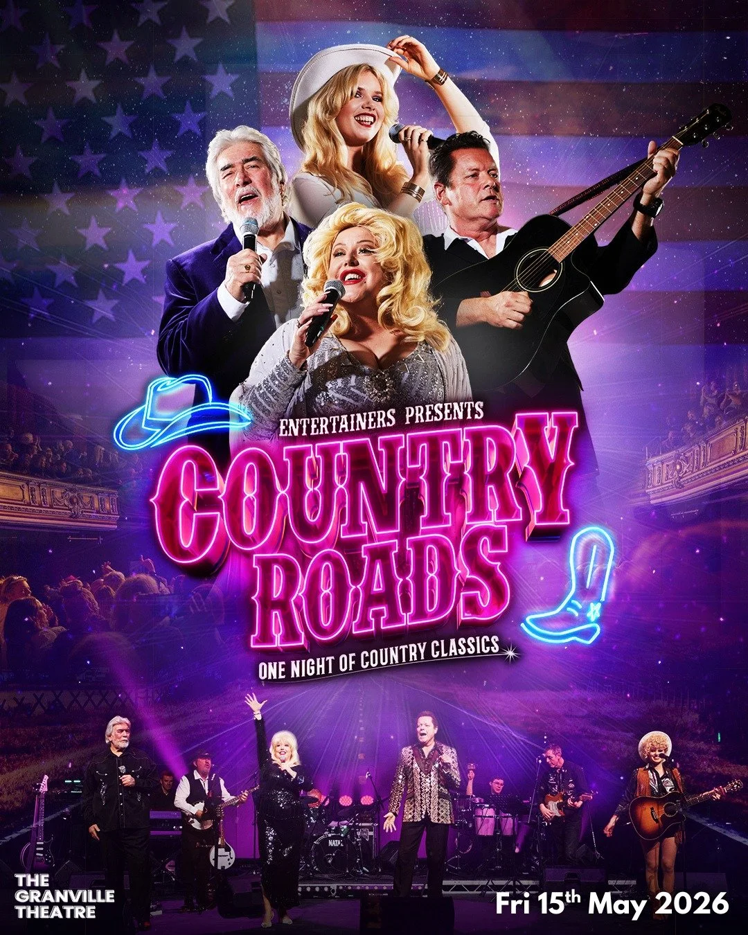 🚨 NEW ON SALE 🚨

Country Roads - One Night of Country Classics

Come with us to the place you belong, for a night of the very best country classics!

Leave your 9 to 5 worries at the door and get ready as &ndash; for one night only &ndash; we celeb