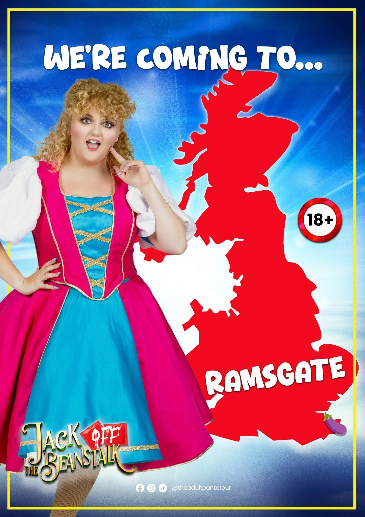 Jack Off The Beanstalk is coming to RAMSGATE! 🍆

Join The Adult Panto Tour for their 5th filthy year of laugh-out-loud fun, smutty jokes, and plenty of props to make your Nan blush! 🍑

📆 Friday 23rd - Saturday 24th January 2026
📍 The Granville Th