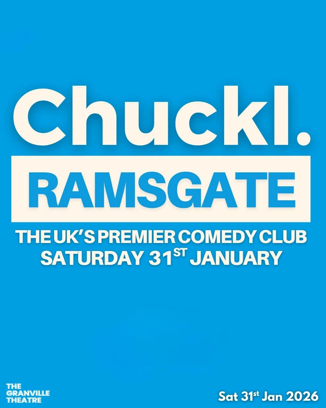 🤣 NEW ON SALE 🤣

JANUARY COMEDY CLUB!

Chuckl&rsquo;s shows are carefully curated to bring you a mix of established stars and the most exciting new voices, creating the perfect blend of sharp punchlines, clever stories, and laugh-out-loud moments f
