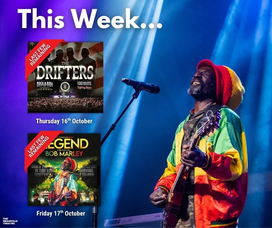🎭 THIS WEEK 🎭

Fresh off of our three show weekend, we have 2 more incredible performances for you this week, Ramsgate!

Only this time, they are 2 INCREDIBLE returning shows! 🏆

Final seats remain for 'The Drifters' and 'Legend: The Music of Bob 