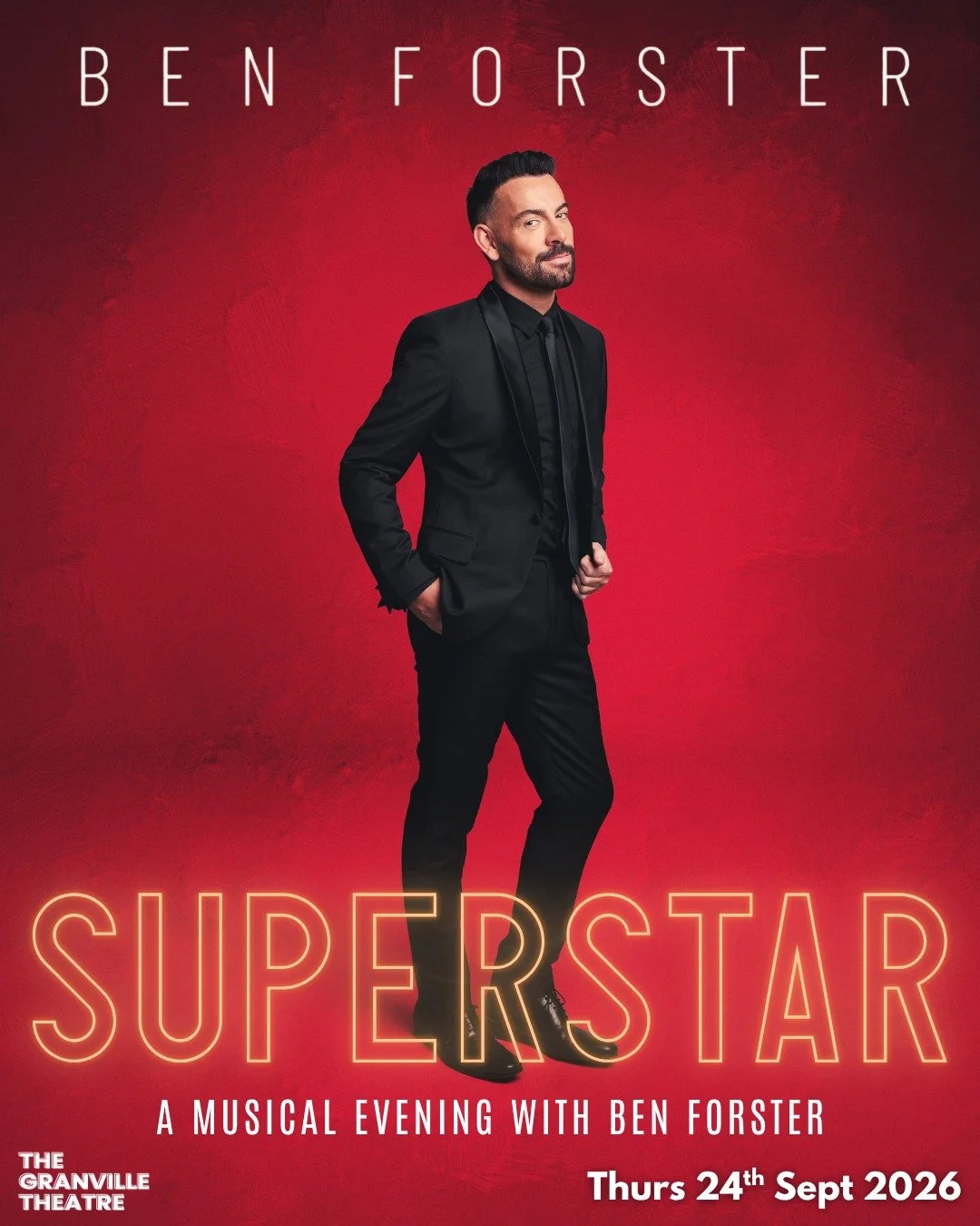 🎭 NEW ON SALE 🎭

Superstar: A Musical Evening With Ben Forster

Ben Forster hit the big time in 2012 when he won Sir Andrew Lloyd Webber&rsquo;s Superstar on ITV. He went on to star in the sell-out arena tour of Jesus Christ Superstar, becoming one