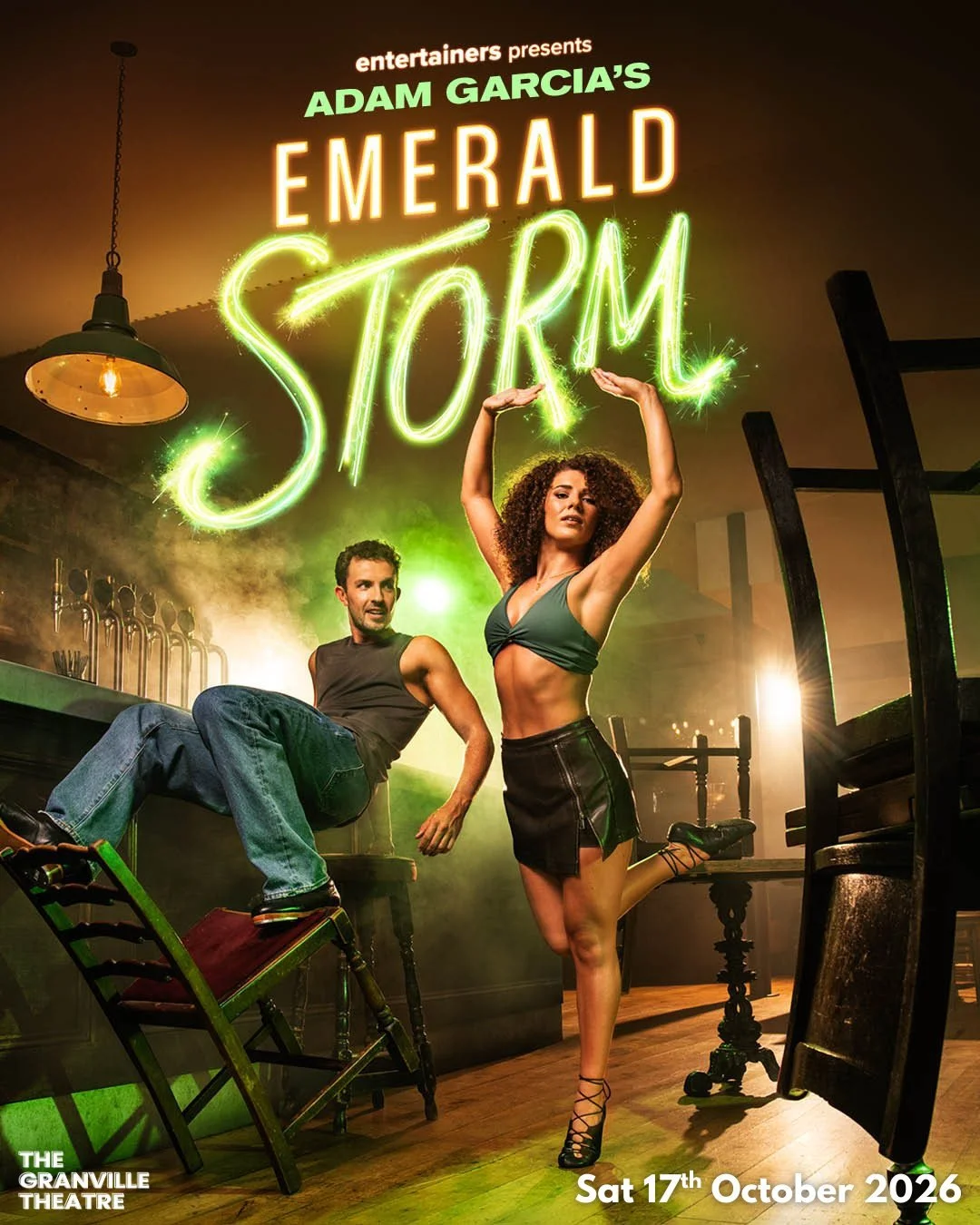 🚨 ON SALE NOW 🚨

If Riverdance and Stomp had a baby - it would be Emerald Storm!

Direct from the West End, Emerald Storm is the electrifying new dance phenomenon from Adam Garcia, the acclaimed stage and screen star behind some of theatre&rsquo;s 
