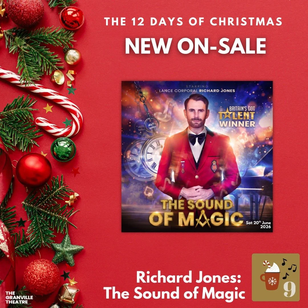 🎶 On the Ninth day of Christmas, the Granville gave to you - 
Richard Jones back with us in June! 🎩✨

Richard Jones, The Military Illusionist, captivated the nation's heart and mind, earning his spot as the first and only magician to conquer the st