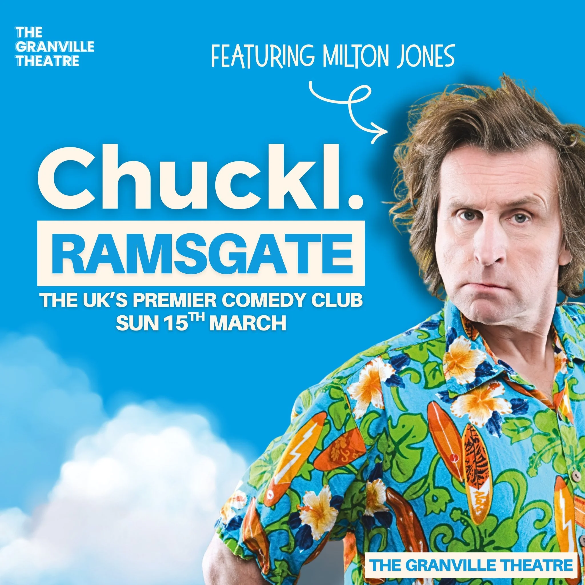 🚨 NEW ON SALE 🚨

Get ready for an unforgettable night of comedy in Ramsgate, headlined by the one and only Milton Jones, the master of the one-liner and king of surreal wit.

As seen on Mock the Week, Live at the Apollo, and Michael McIntyre&rsquo;