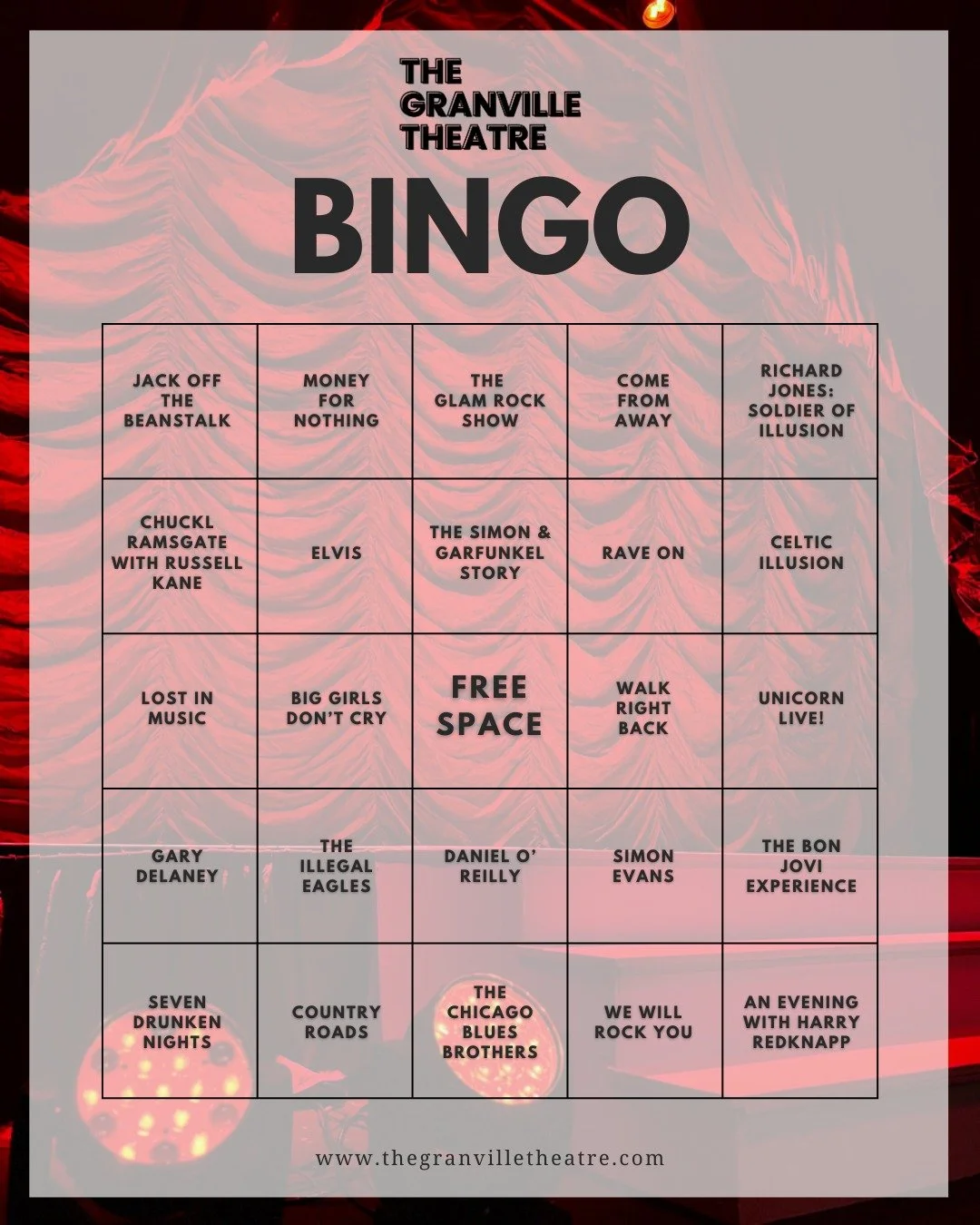 🎱 Get your dabbers at the ready, it's time for Granville Bingo!! 🎱

How many of the shows advertised below are you coming to?

Let us know in the comments ⬇

#thegranvilletheatre #whatsoninkent