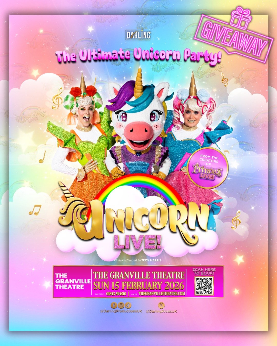 🦄 COMPETITION TIME 🦄

We are giving you the chance to win 4 x tickets to 'Unicorn Live' on Sunday 15th February at 4pm!

To be in with a chance to win, all you have to do IS:

🦄 Like this post
🦄 Share to your feed
🦄 Tag 2 friends

And it's that 