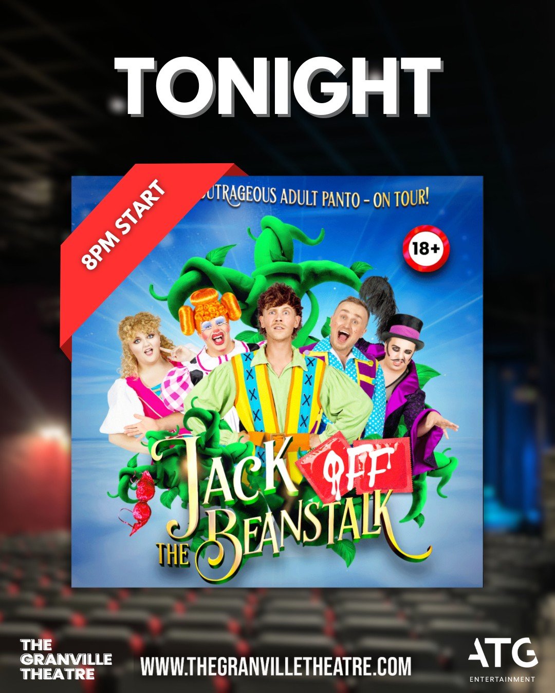 🔞 TONIGHT 🔞

Back after their UK tour of 'Sleeping with Beauty', The Adult Panto Tour are BACK in Ramsgate for their naughtiest pantomime yet - 'Jack Off The Beanstalk'! 🌱🪓

Get ready for a night of dazzling costumes, filthy jokes and lots of sur