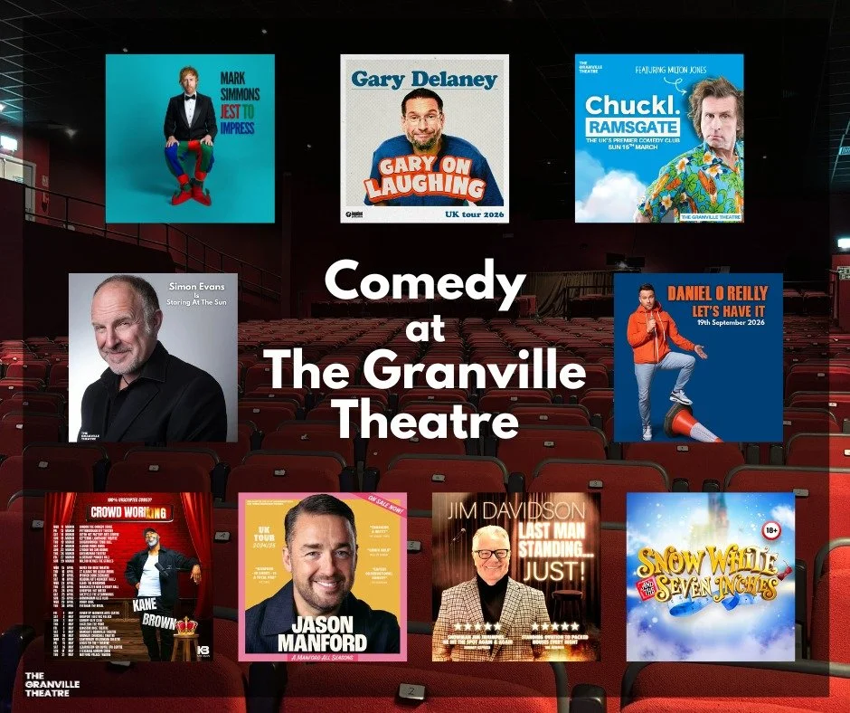 If we've learnt anything in our (almost) 3 years of being The New Granville Theatre, it's that Ramsgate loves to LAUGH! 🤣

We've had some incredible comedians walk onto our stage, and we have lots more coming up 📅

From unscripted crowd work to wit