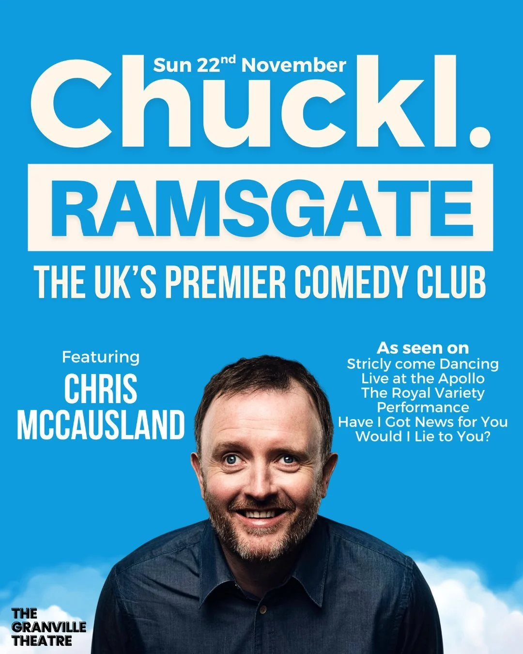 🚨 NEW ON SALE 🚨

Get ready for an unforgettable night of comedy in Ramsgate, featuring the one and only Chris McCausland!

Chris McCausland has been performing stand-up for two decades and is a regular face on British television, including winning 