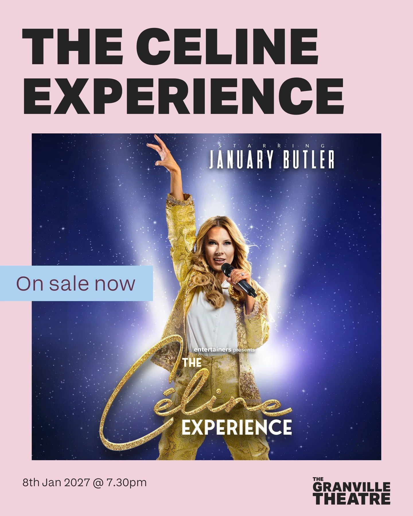 The Celine Experience lands at The Granville with a full live band, the costumes and a setlist of the songs you&rsquo;ll want to belt out from your seat &ndash; My Heart Will Go On, Think Twice, The Power of Love and It&rsquo;s All Coming Back to Me 