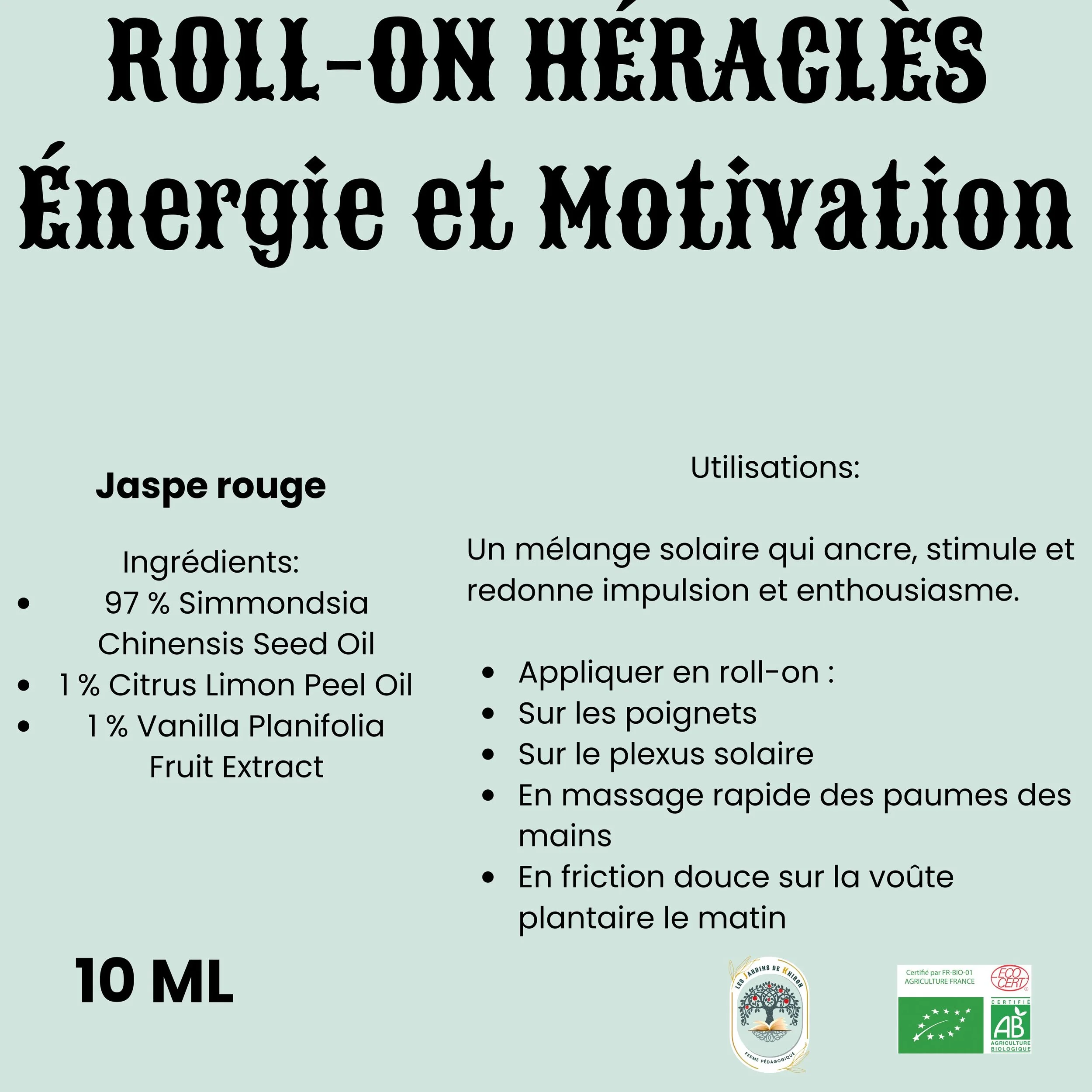 Roll-on Héraclès - Jaspe rouge