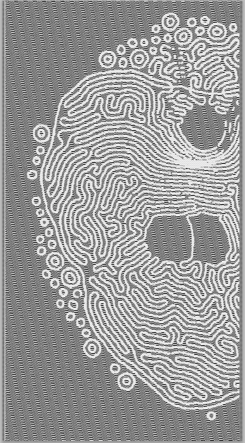 Detail render of algorithmically generated weave structure pattern  for Slow Medium, showing lichen-like organic forms by Craftwork