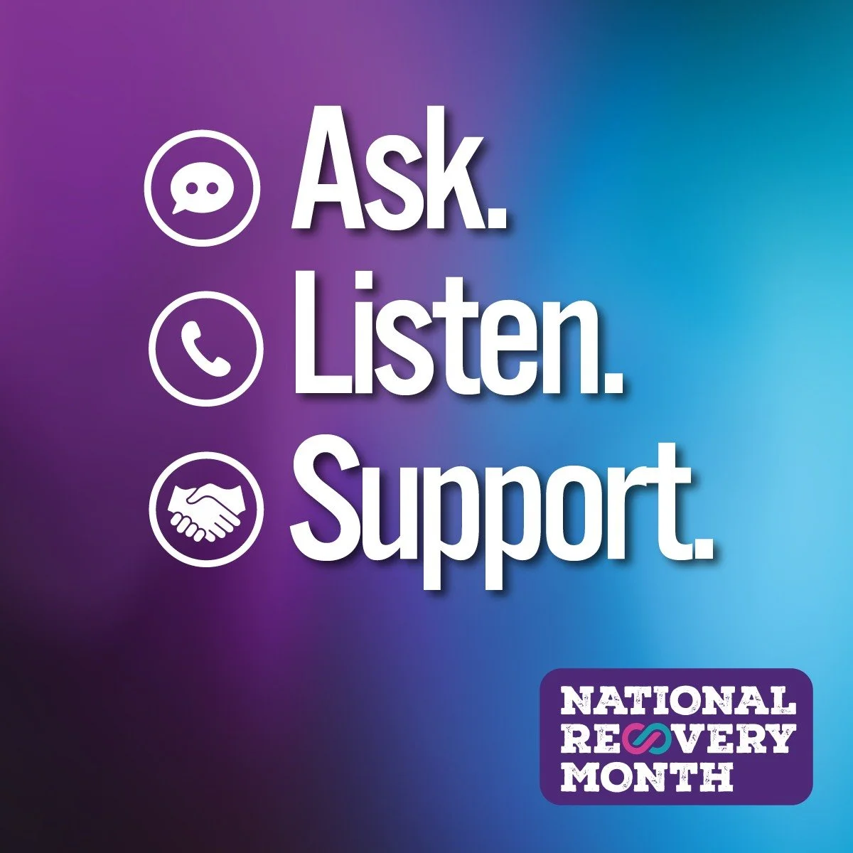 This is a great reminder for the final week of Recovery Month 2025: check in with someone in recovery!  Ask what brings them joy, what gives their life meaning. The simple act of reaching out is a great way to help someone remember that they are not 