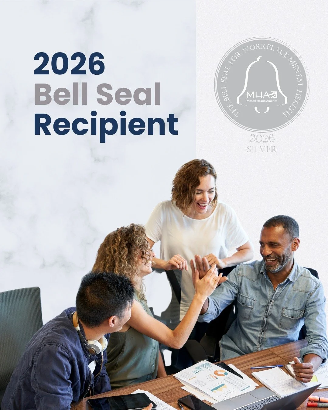 It's the first day of Mental Health Awareness Month, and we're celebrating the fact that Mighty Crow is 2026 Silver Bell Seal Recipient for Workplace Mental Health! We've shared some details about this honor on our blog, along with our Mental Health 