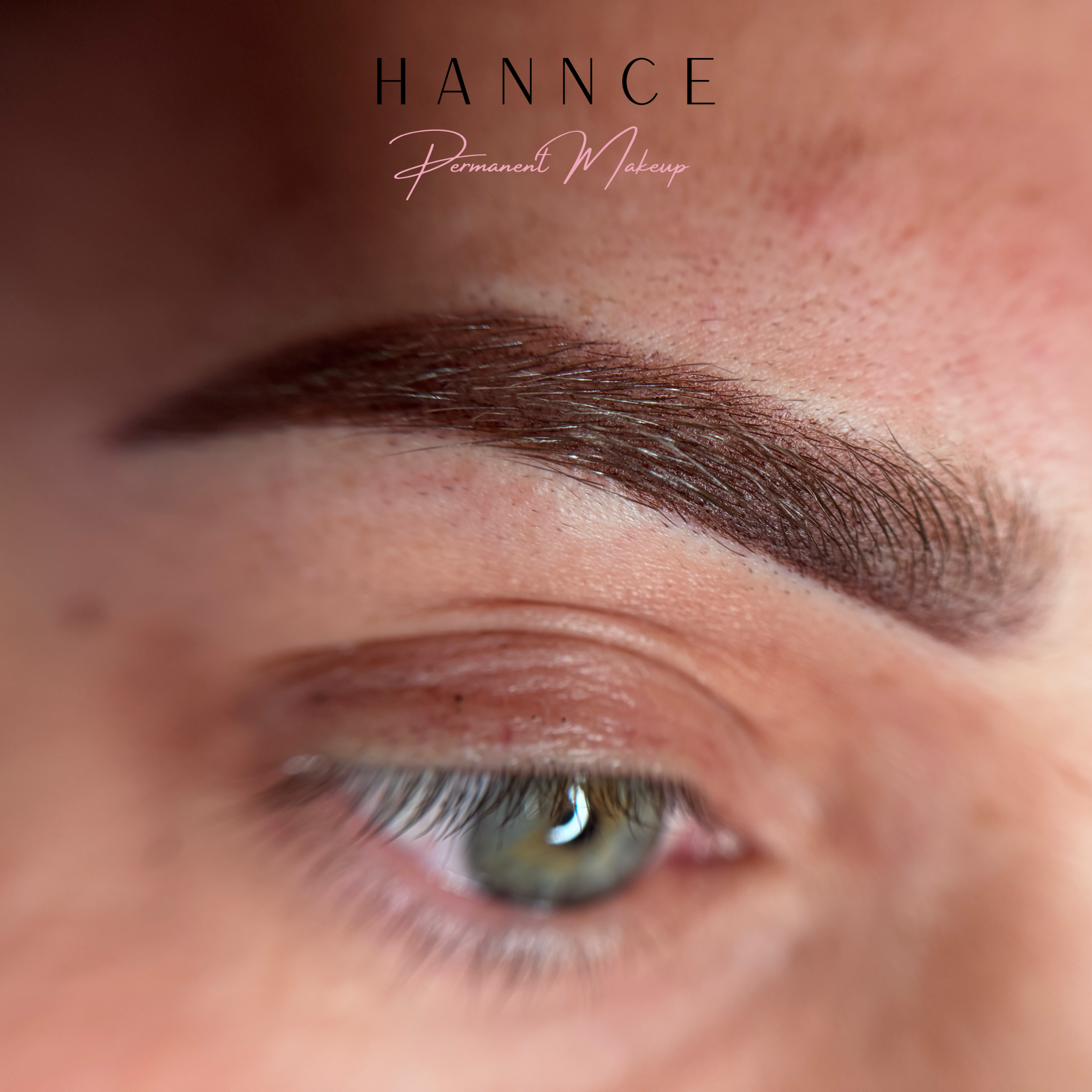 Close up of natural ombré brows at HANNCE, Stalybridge, Greater Manchester