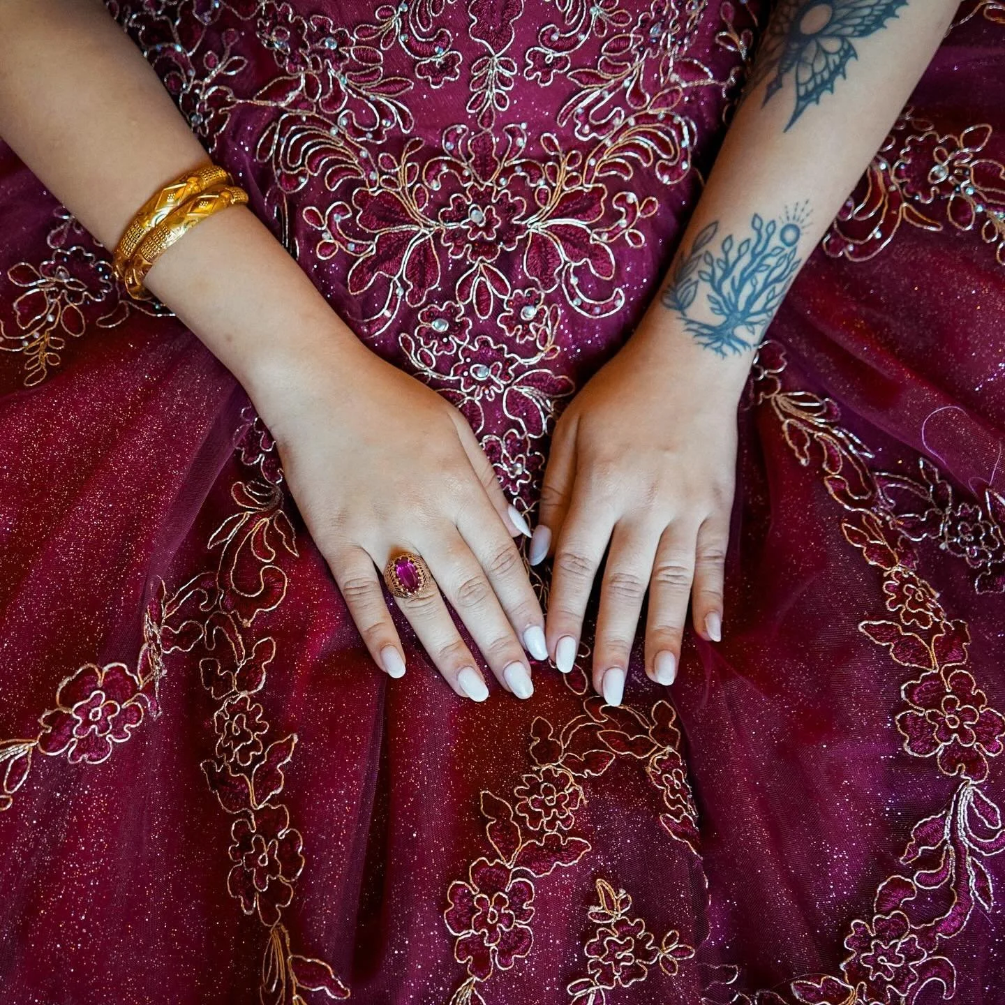 The moments leading up to Maryam&rsquo;s ballroom entrance, wearing the most mesmerizing, hand embroidered dress to signify new beginnings