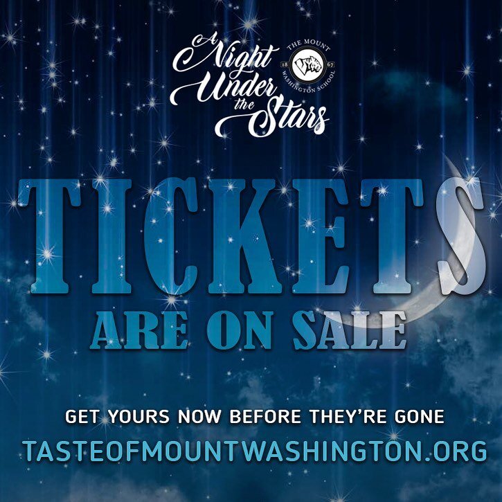 TASTE OF MOUNT WASHINGTON: A NIGHT UNDER THE STARS 🌙⭐️ 

Tickets are now on sale for our biggest and best event of the year! Tickets are LIMITED so get yours now and avoid fomo 💫 link in bio