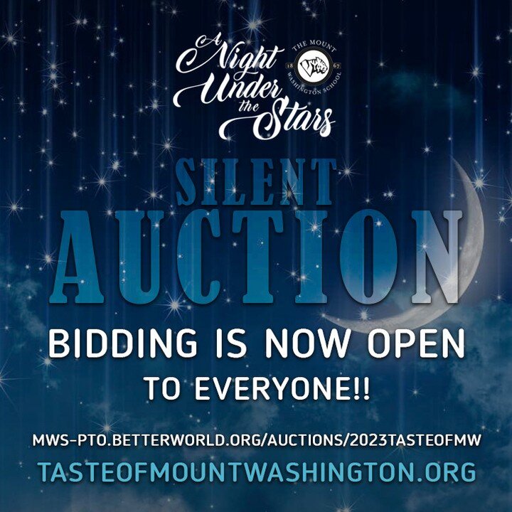 Our Silent Auction is now OPEN... and EVERYONE can bid!! [link in bio]

Even if you aren't able to attend our event on Friday, you can still bid to win fabulous prizes in categories like: 

🌟ENTERTAINMENT &amp; ADVENTURES
🌟FUN WITH MWS TEACHERS &am