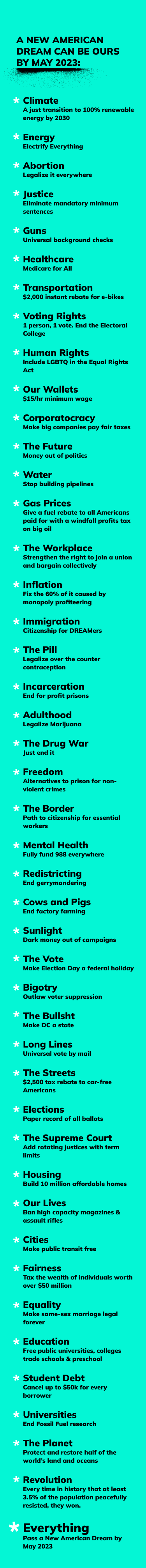 a new american dream policy examples