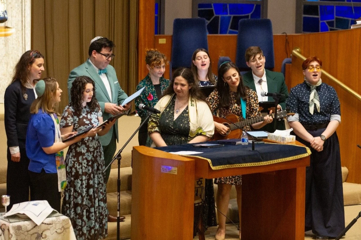 joining a choir of clergy for the installation of Cantor Sierra Fox 