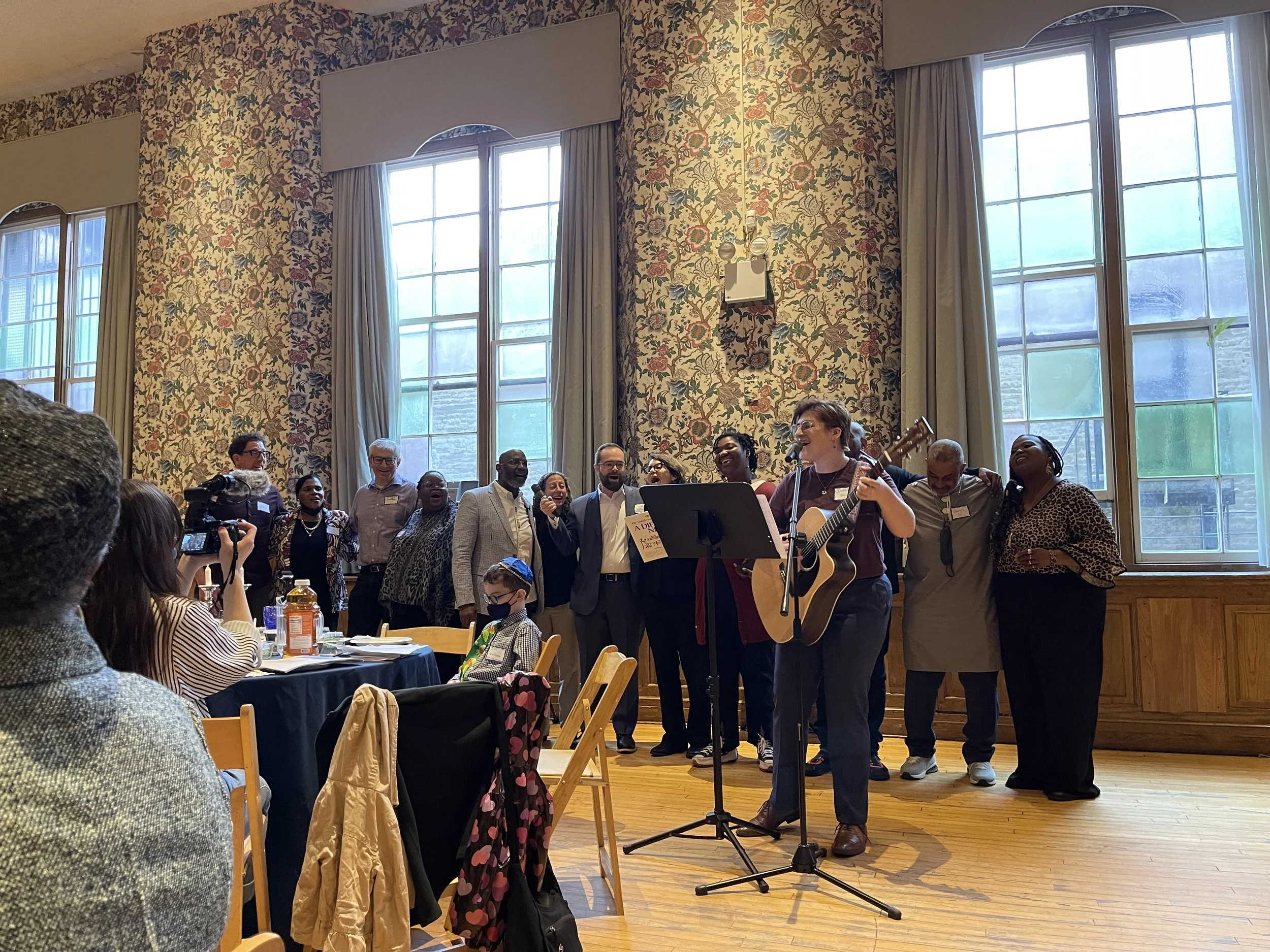 Passover seder communal singing