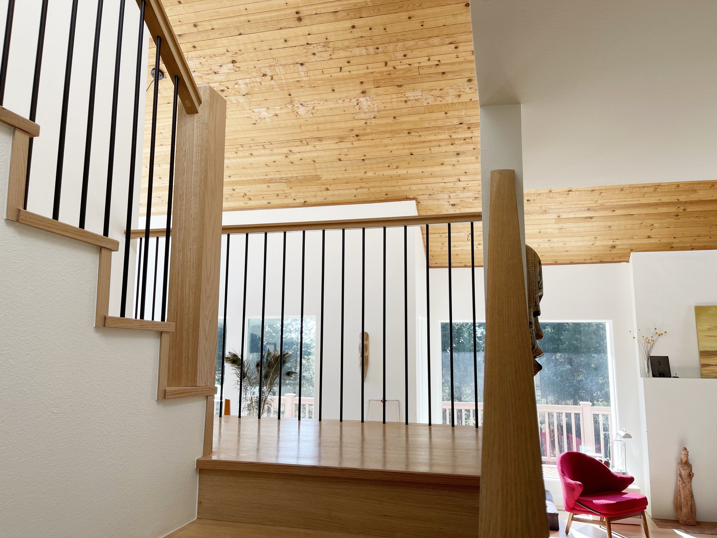 staircase at Meadowlawn Farm