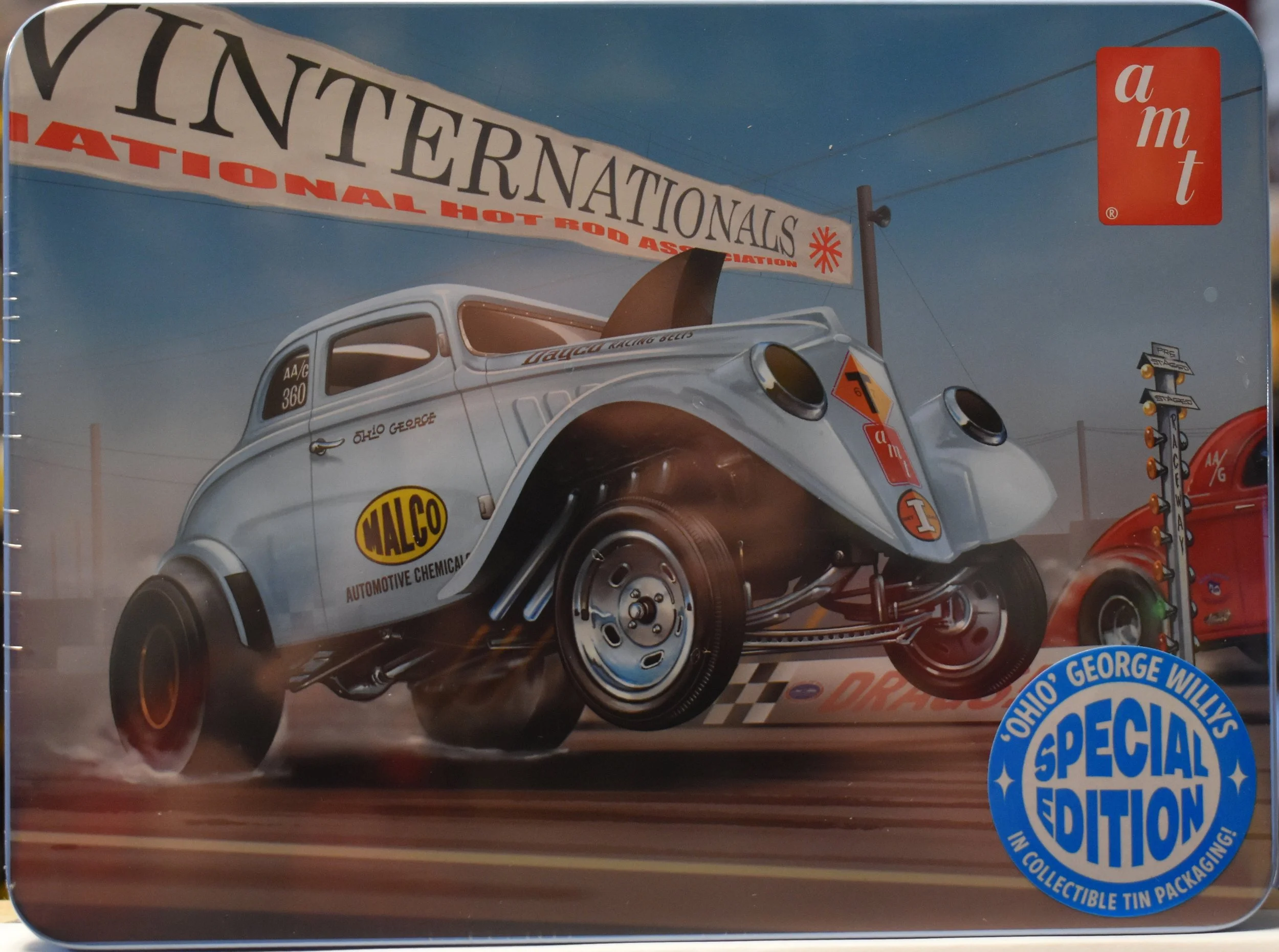 AMT 1/25 Ohio George Montgomery 1933 Willys Gasser collector's tin