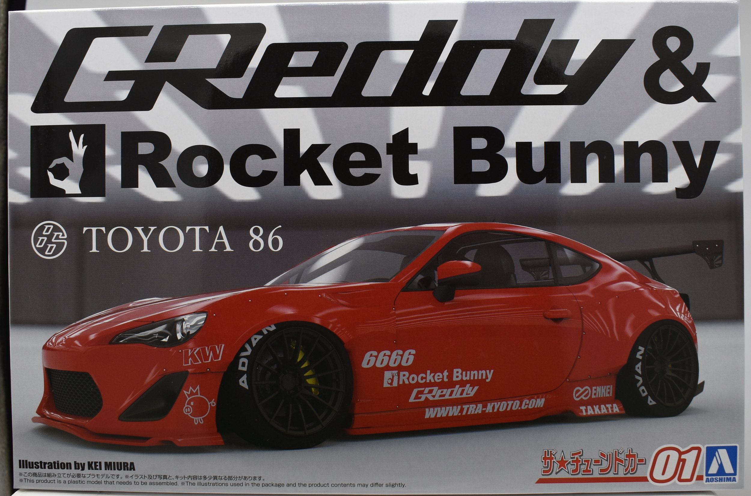 Aoshima 1/24 2012 Toyota86 ZN6 Greddy & Rocket Bunny Enkei version