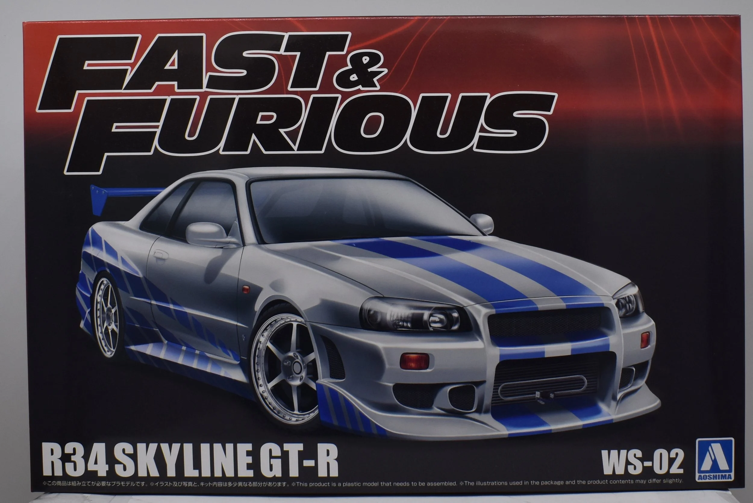 Aoshima 1/24 Nissan Skyline R34 GT-R "The Fast & The Furious"