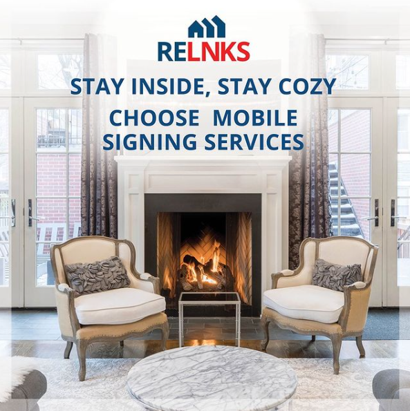 It's cold out there, why not sign your documents from the comfort of your home? Use RELNKS Mobile Signing at the link in 
our bio.