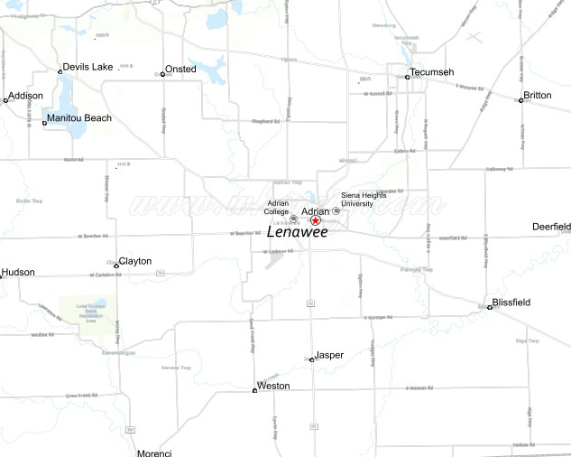Map of Lenawee County