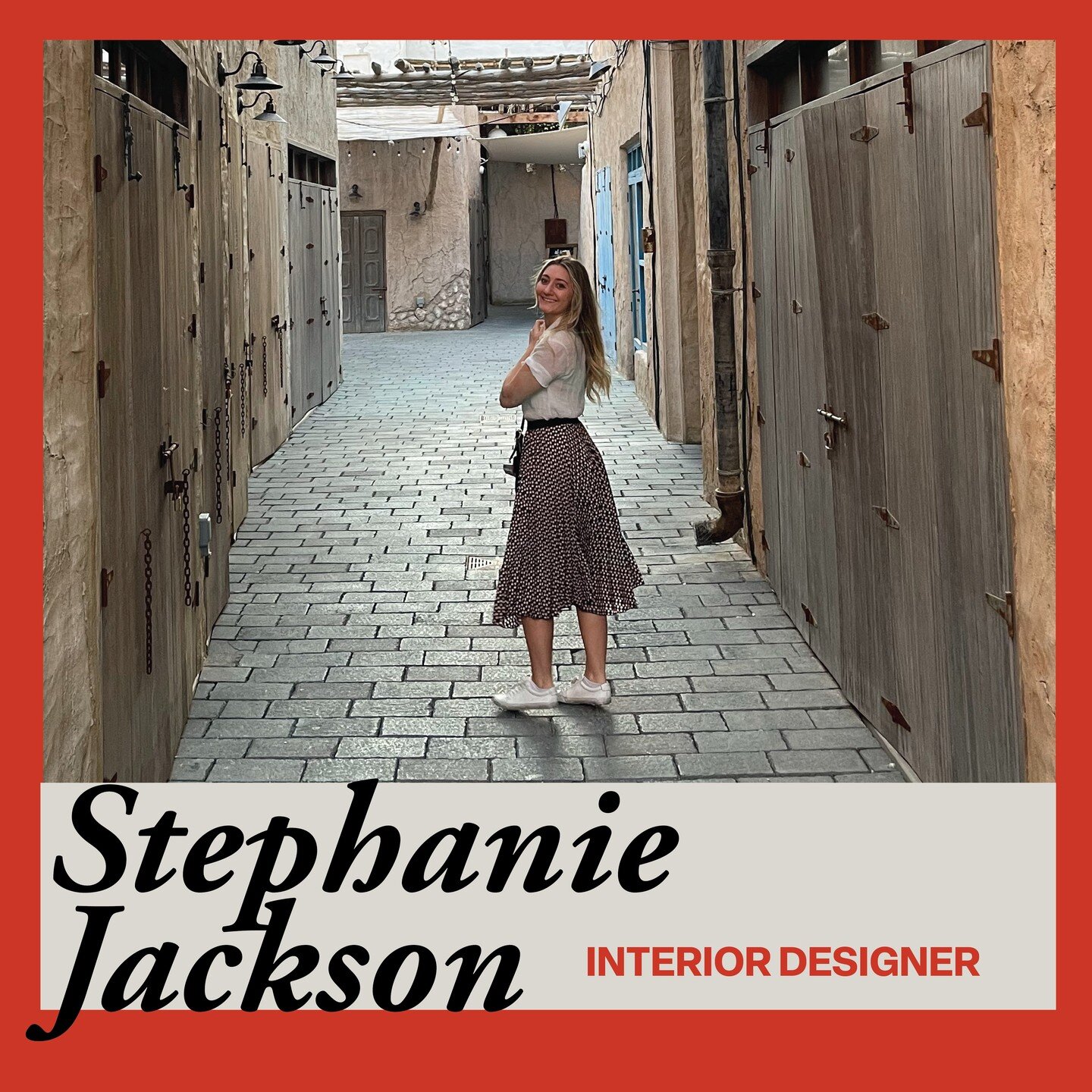 Designer Spotlight - Stephanie 
Found here in the UAE chasing more project inspiration. 

#designerswhotravel