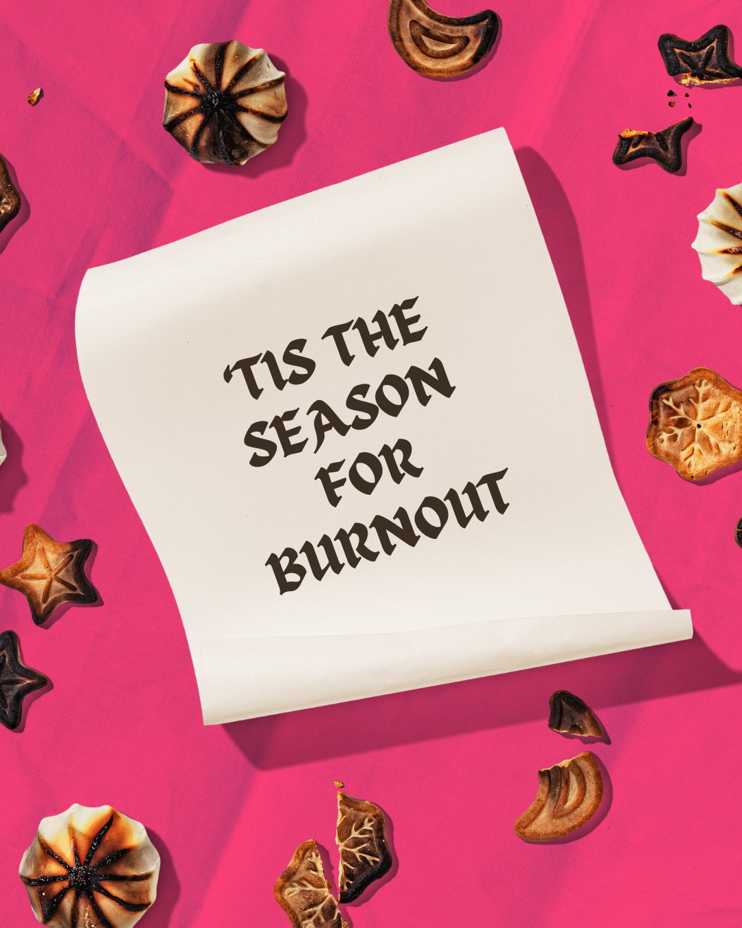 Burnt Cookie + Letter Template