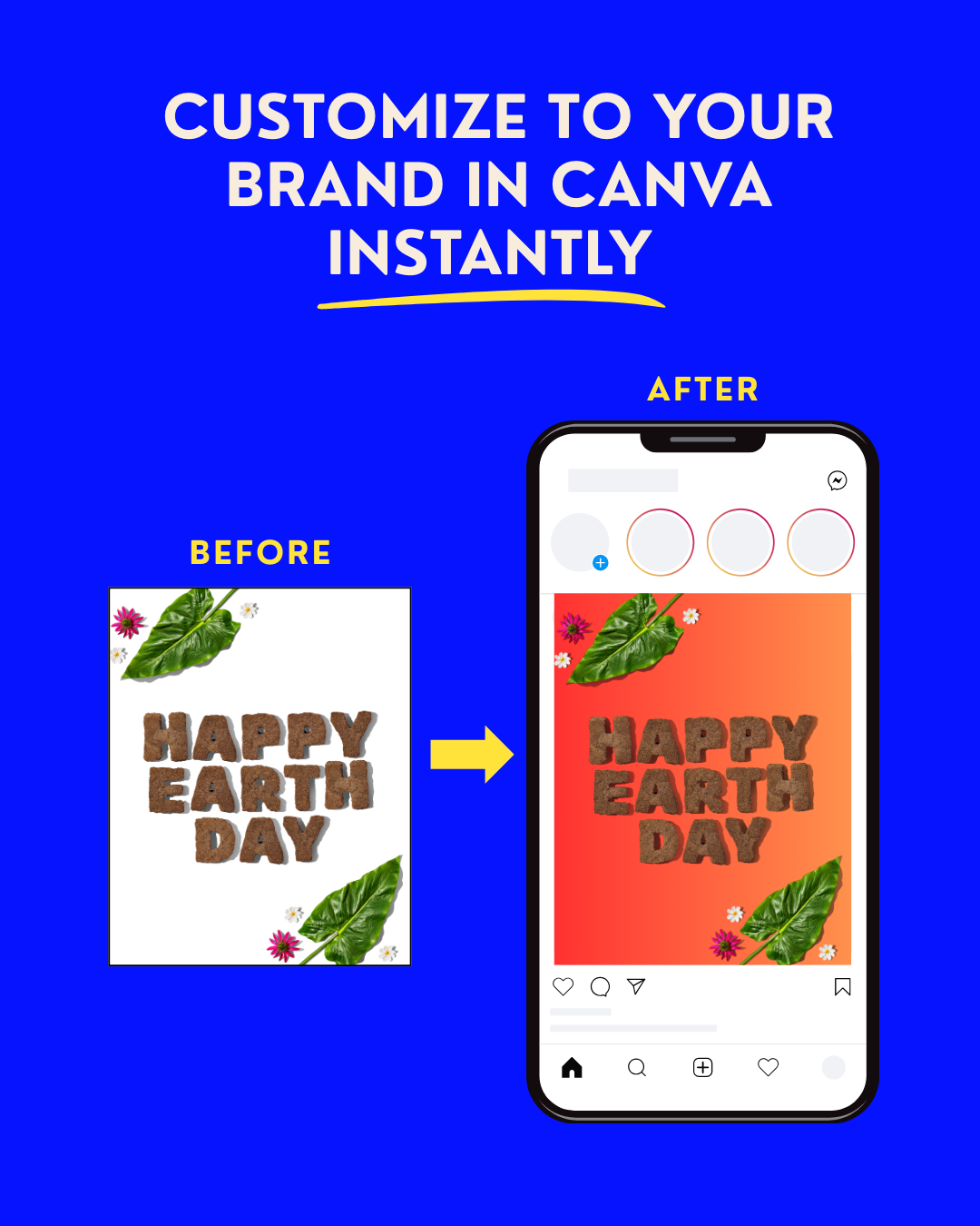 Happy Earth Day Canva template by Shamblen Studios.