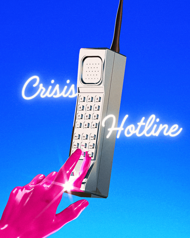 existential crisis hotline 3d render animation.gif