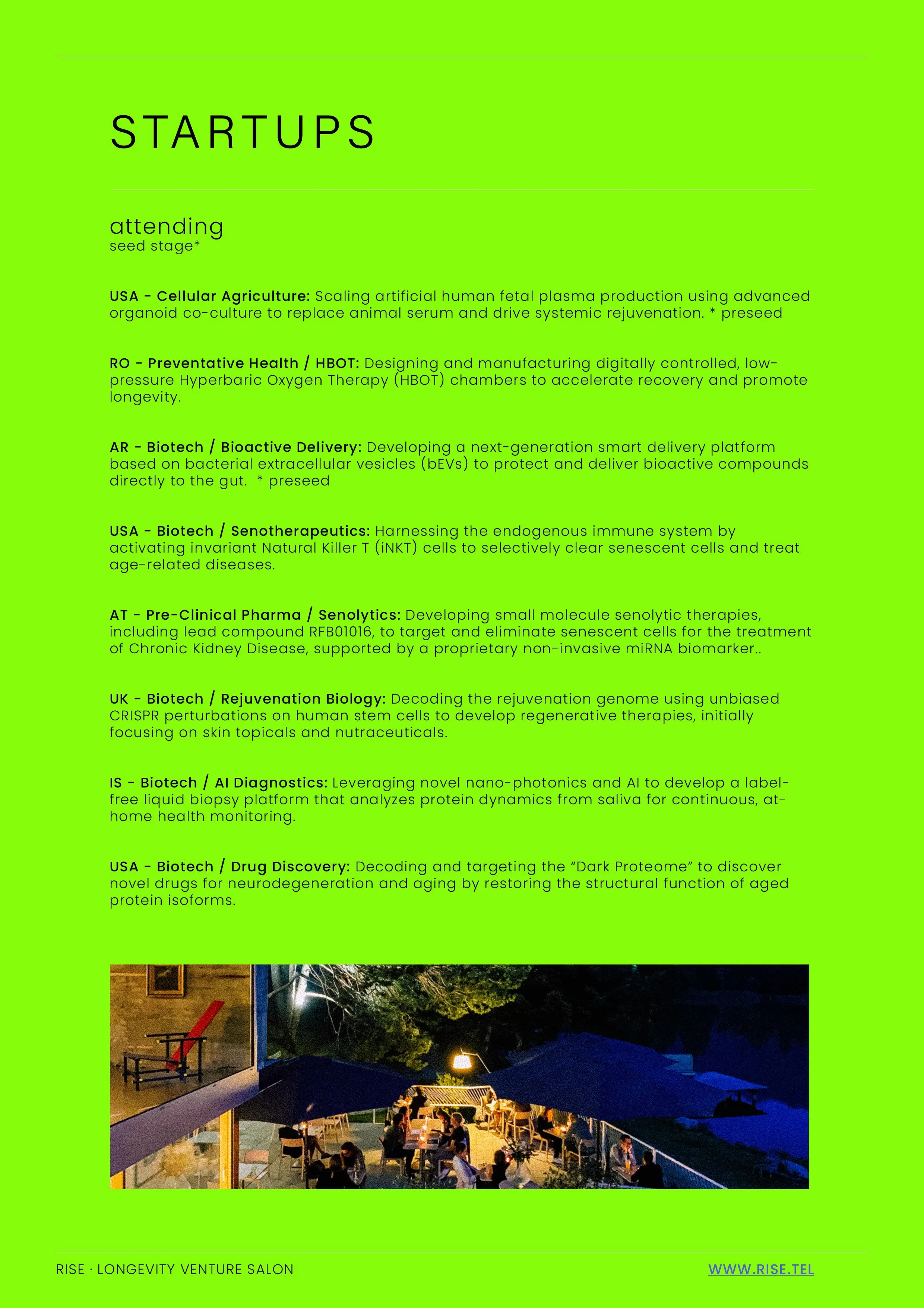 17 international seed and seed+ startups