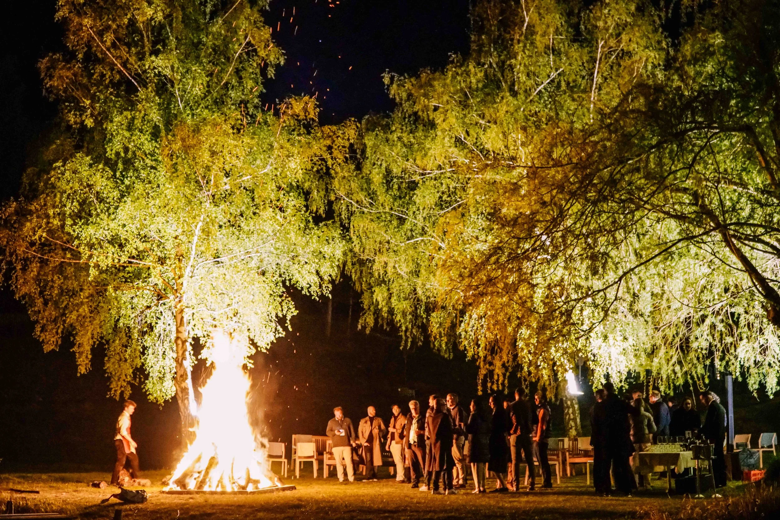 A real fireside chat with single malts, rum and chocolate by the lake