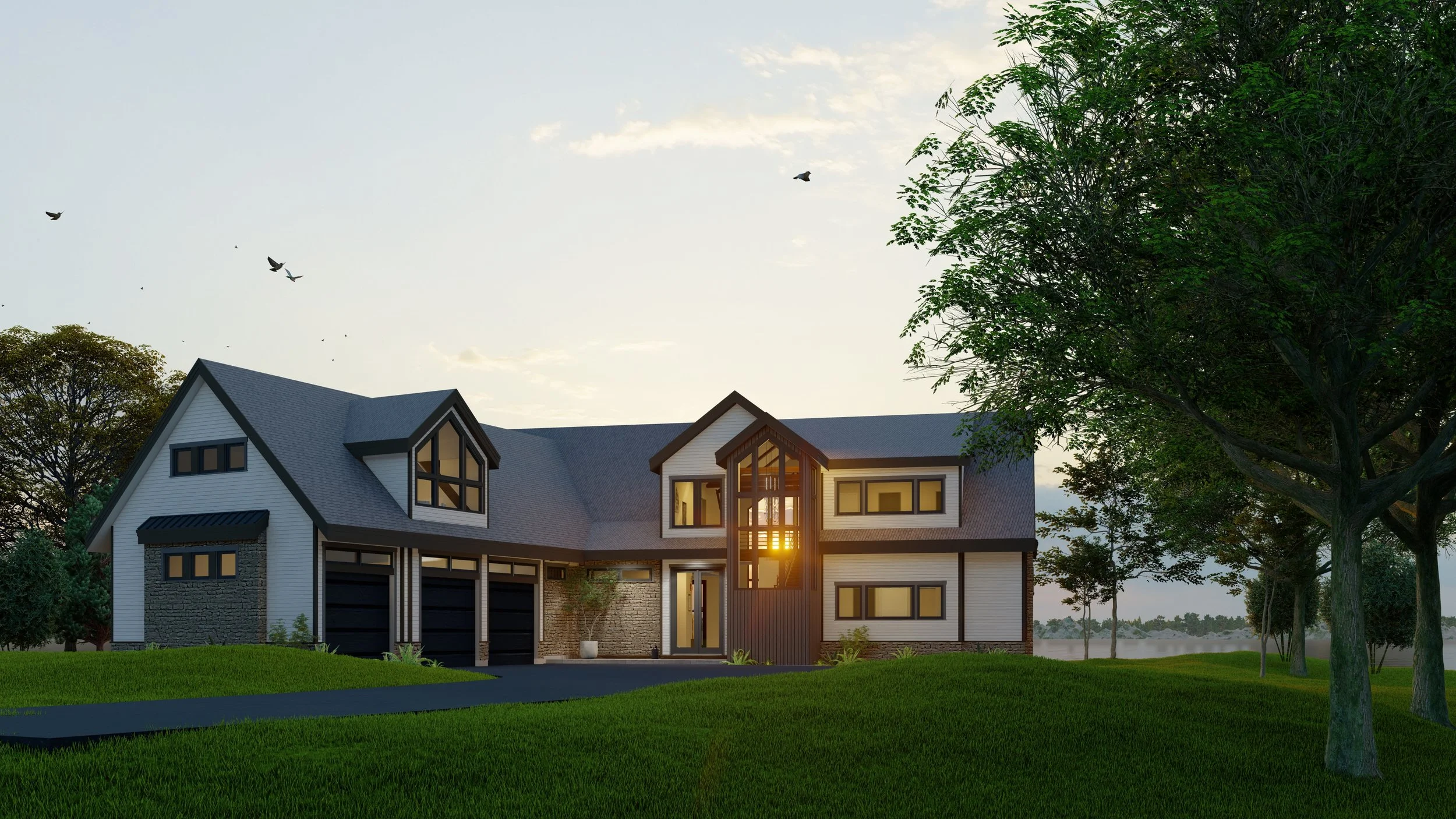 Custom Home on Winnipesaukee Lake