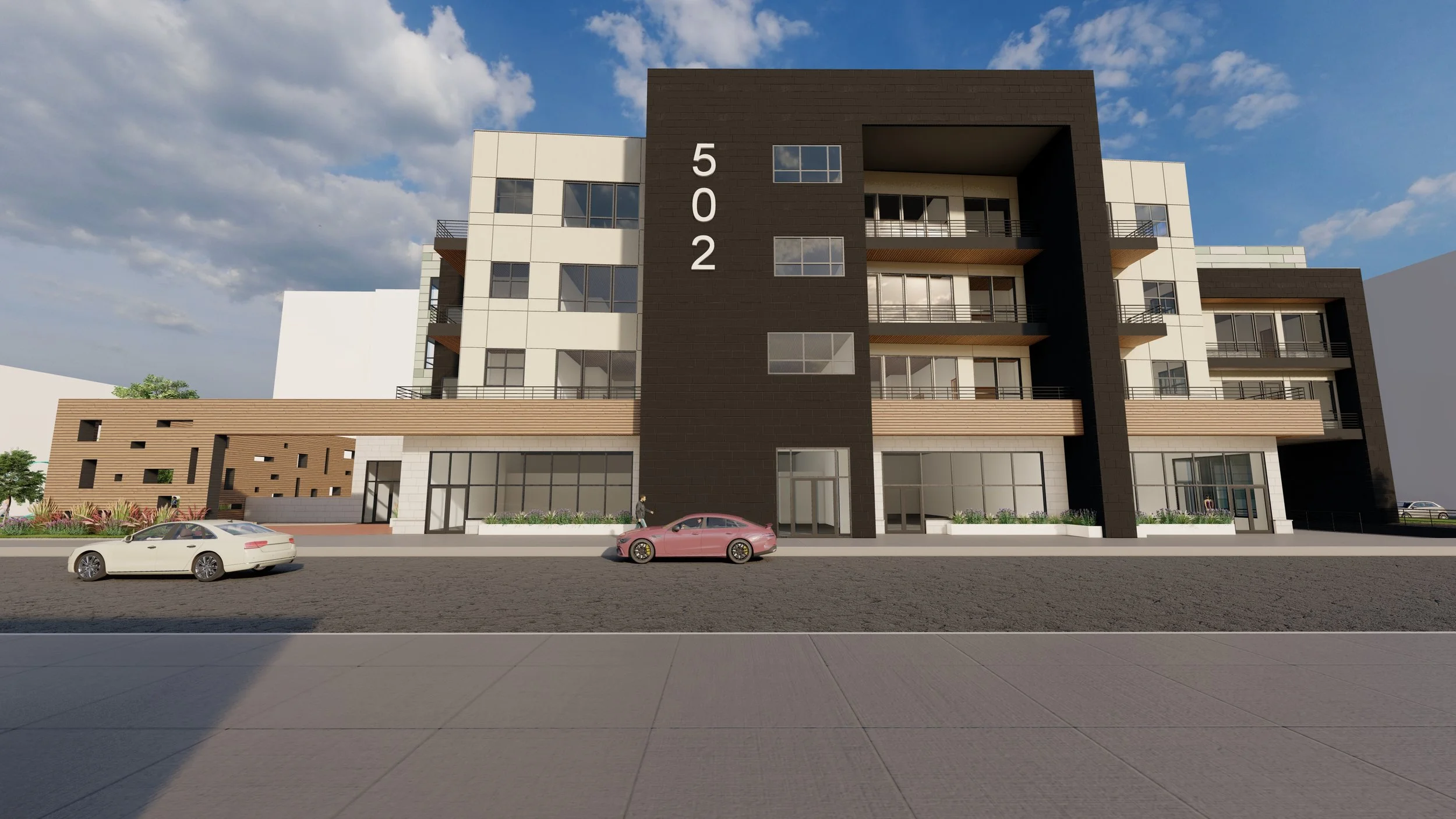 Modern Mixed-Use Urban Building