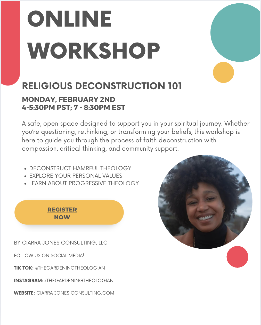 Religious Deconstruction 101 Workshop