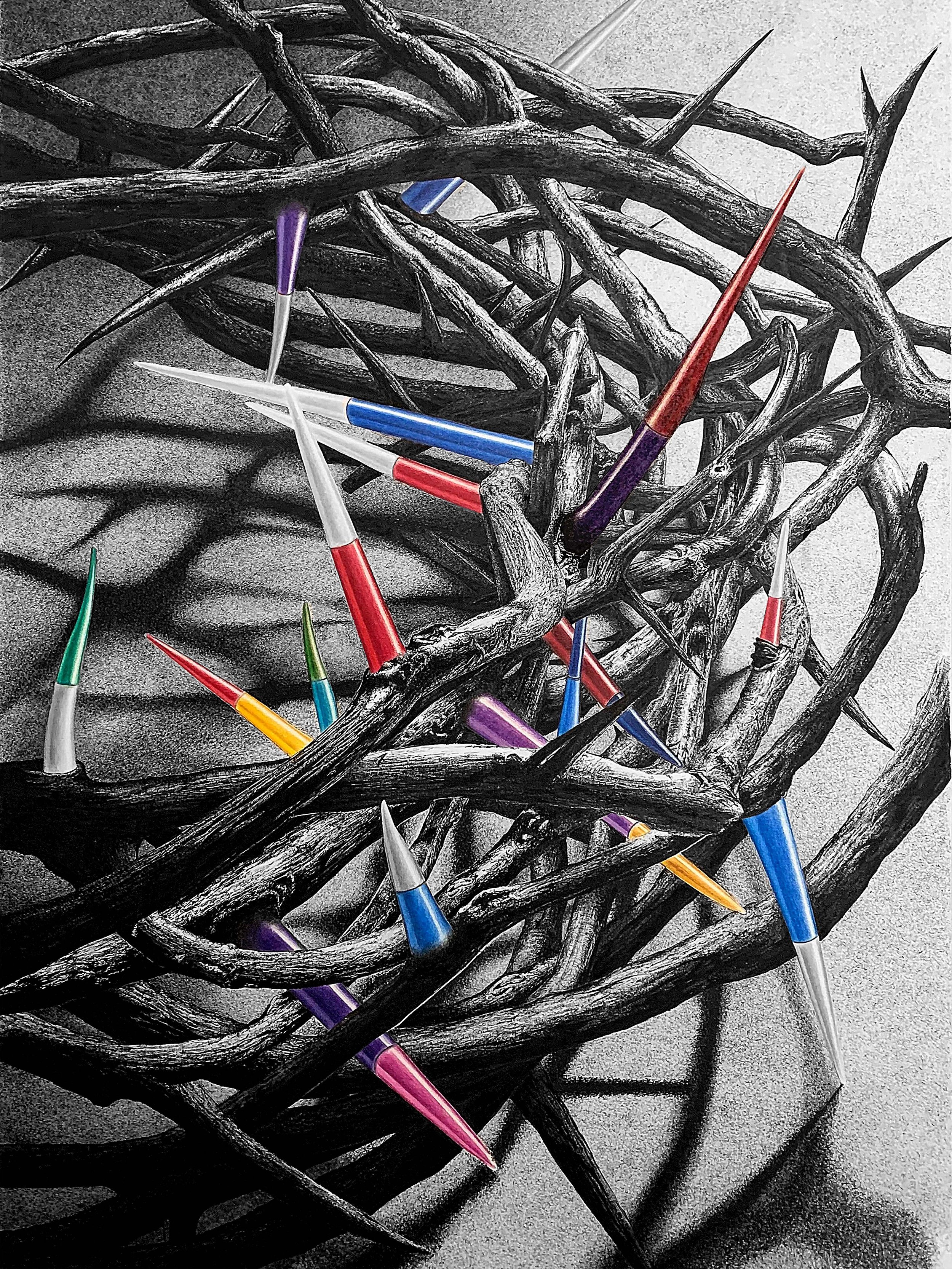 Emmanuel Boateng-Crown 1-UniPin Fineliner and Colored Pencil on Paper-21x30-2022.jpg