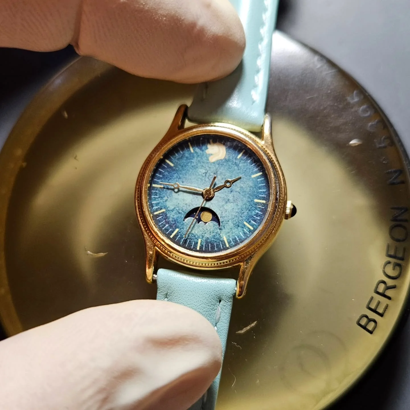 That's a wrap on the tiniest watch I've ever, and will ever, work on. If working with a 28.5mm dial and 13mm/9mm hands sounds tough, shrink it by a third. I needed a microscope more than a loupe. 

But the custom build is finished!

We built out from