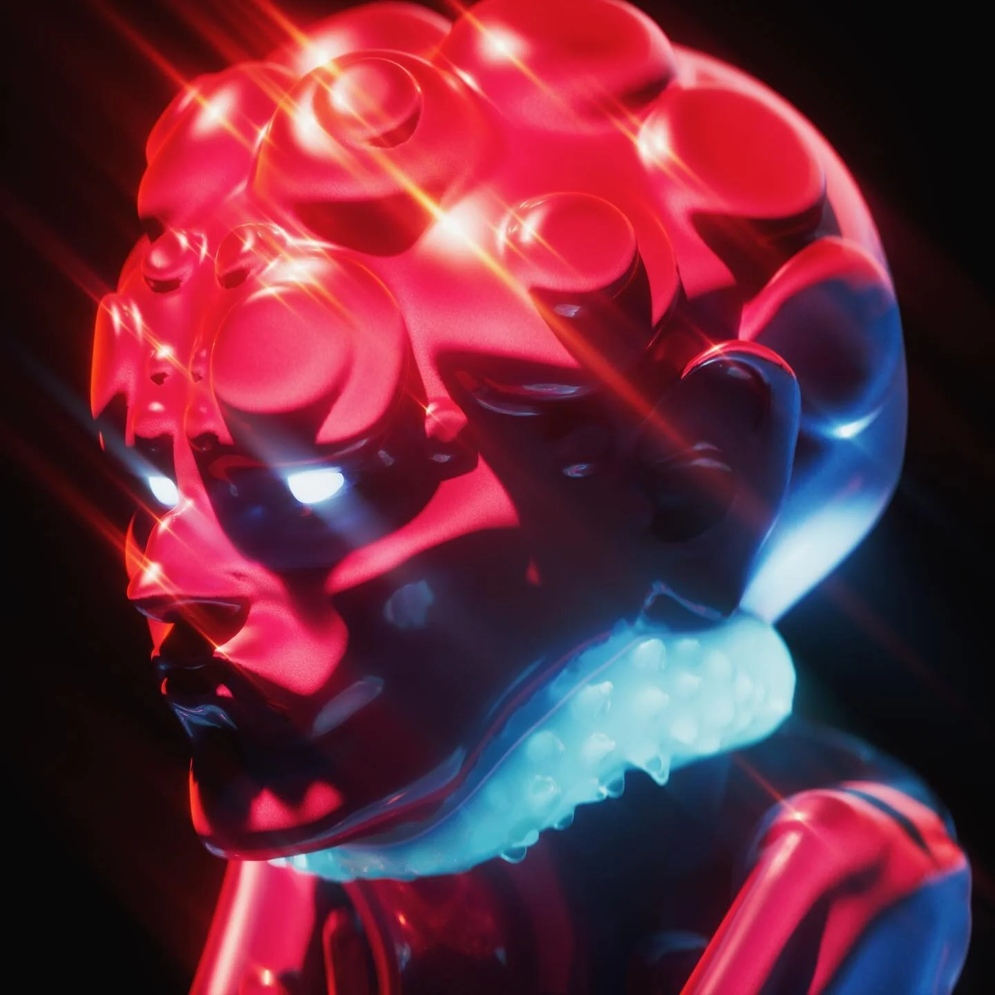 More renders of the same sculpt. Experimenting with Octane glare.
.
Sculpted in @adobemedium . Rendered in C4D using Octane.
.
.
.
.
.
.
.
#adobemedium #vr #vrart #vrartist #vrsculpture #digitalart #kaiju #monster #mechas #acidgraphix